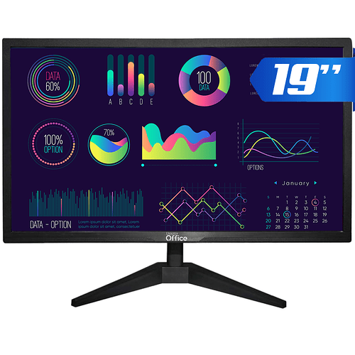 Monitor Dr Office 19" LED 60Hz 5ms HDMI/VGA - MDR-0503-19