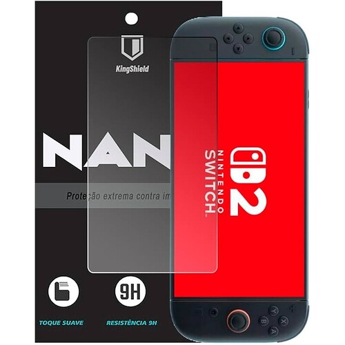 Película Para Nintendo Switch 2 Kingshield Nano Vidro - Clear