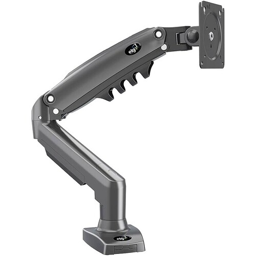 ELG F80N Suporte Ergonômico Articulado de Mesa com Pistão a Gás Design Compacto e Retrátil para Monitores de 17'' a