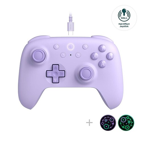 8Bitdo Ultimate 2C Hall Effect Joysticks and Hall Triggers Wired Controller for Windows PC and Android with Remappable L