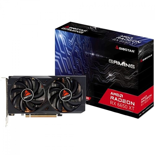 Placa de Vídeo Biostar AMD Radeon RX 6650 XT 8GB GDDR6 FSR Ray Tracing VA6656TM81