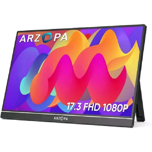 Monitor Portátil ARZOPA 17.3'A1M 1080P FHD HDR IPS HDMI USB C