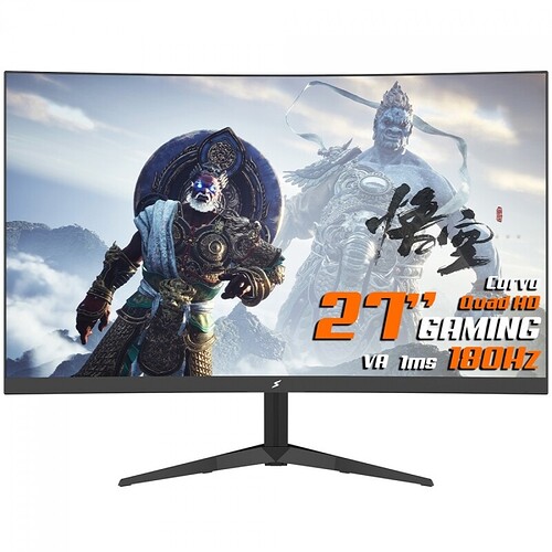 Monitor Gamer 27" Curvo SuperFrame 180Hz QHD RGB FreeSync