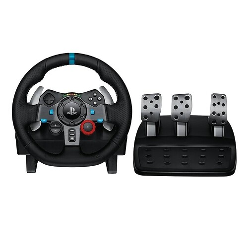 Volante e Pedais Logitech G29 Driving Force com Force Feedback para PS5 PS4 PS3 e PC
