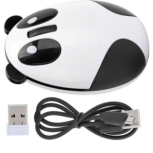 Mouse óptico Sem Fio do Computador Panda Precisão de Alto Desempenho 10m Distância Operacional Usb Recarregável Pret