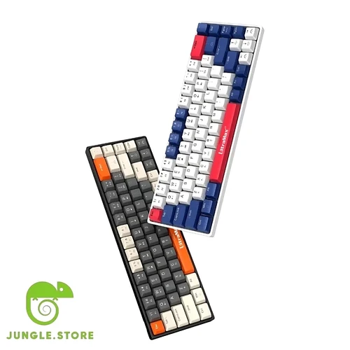 Teclado Gamer Escritório Com Fio RGB LED Iluminado Com 68 Teclados Mecânicos