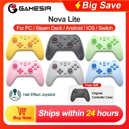 Controle Sem Fio Gamesir T4 Nova Lite Hall