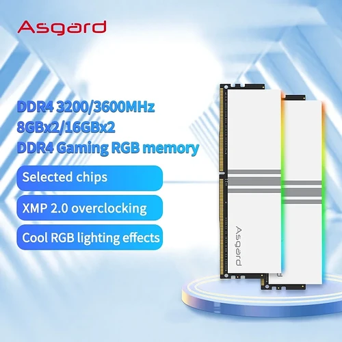 memória ram asgard valkyrie rgb 32gb (2x16) 3200mhz
