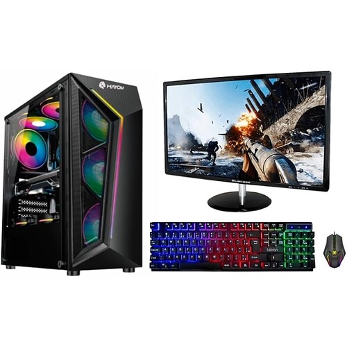PC GAMER AMD RYZEN 5 8500G - PLACA MÃE A620M DDR5 - RADEON 740M - MONITOR 19'' - KIT GAMER RGB (DUAL CHANEL 2X8GB 4800M
