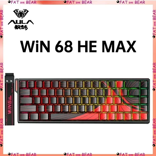 AULA WIN60 WIN68 HE MAX teclado mecânico interruptor magnético 8k taxa de polimento RGB 0 zona morta e-sports teclado