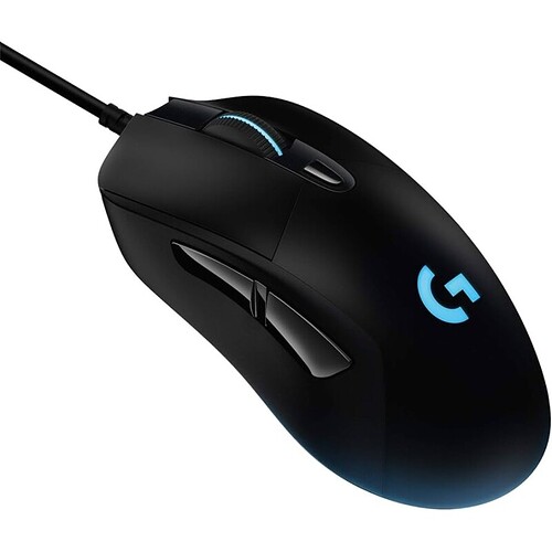 Mouse Gamer Logitech G403 HERO com RGB LIGHTSYNC 6 Botões Programáveis Ajuste de Peso e Sensor HERO 25K