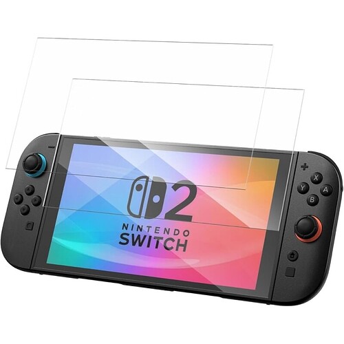 Pacote com 2 protetores de tela para Nintendo Switch 2 (2025 20.3 cm) protetor de tela de vidro temperado para Nintendo