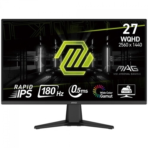 Monitor Gamer MSI MAG 275QF 27 Pol WQHD Rapid IPS 0.5ms 180Hz 101% sRGB HDMI/DP