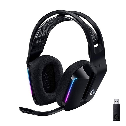 Headset Gamer Sem Fio Logitech G733 7.1 Dolby Surround com Tecnologia Blue VO!CE RGB LIGHTSYNC Drivers de Áudio Avança