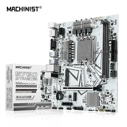 MACHINIST B760 GT4 DDR4 Placa-mãe LGA 1700 Suporte Intel Core I3/i5/i7/i9 12th 13th Processador CPU Memóri