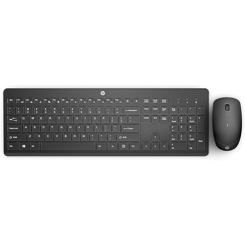 Combo de Teclado e Mouse Ergonômico Sem Fio HP 230 - com Dongle USB Wireless Digitação Silenciosa Design Elegante