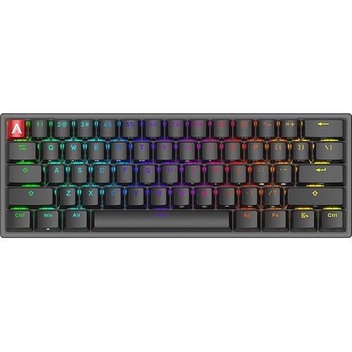 Teclado Mecânico Gamer AGON AGK600 Cherry MX Red Switch Hot-Swappable US RGB 360° com design 60% ultracompacto