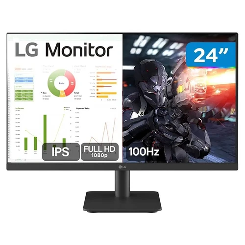Monitor Gamer 100Hz Ultrawide 5ms LG 24MS500-B.AWZM 24" Full HD IPS HDMI 24MS500-B
