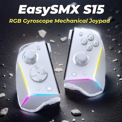 Controlador RGB sem fio EasySMX S15 L/R Joypad compatível com Nintendo Switch/OLE