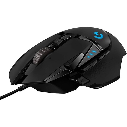 Mouse Gamer Logitech G502 HERO com RGB LIGHTSYNC Ajustes de Peso 11 Botões Programáveis e Sensor HERO 25K