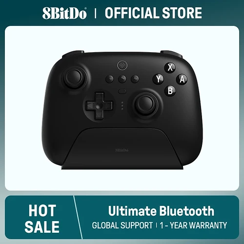 8BitDo - Controlador de jogos Bluetooth sem fio definitivo com base de carregamento para Nintendo Switch 2 1 e PC Wind