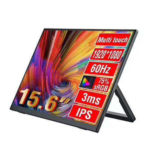 Monitor Portátil Touch Anmite 15.6" 1080p HDR 16:9 Baixa Luz Azul