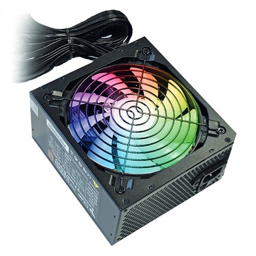 Fonte Duex DX 500FSE+ RGB Series 500W 80 Plus Bronze PFC Ativo