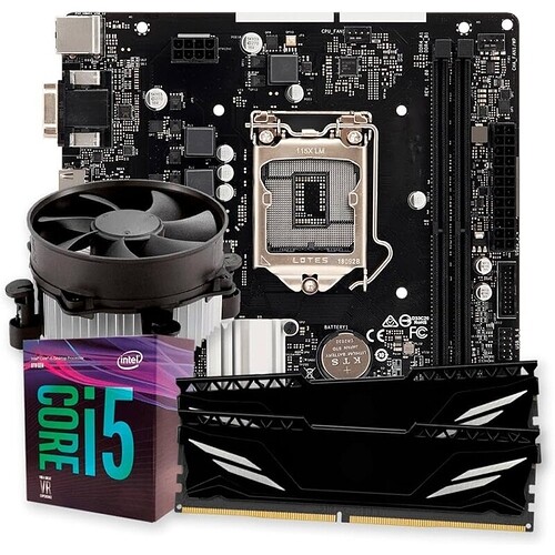 Kit Upgrade Gamer Intel Core I5 8ª Geração + Cooler + Placa-Mãe + 16GB DDR4