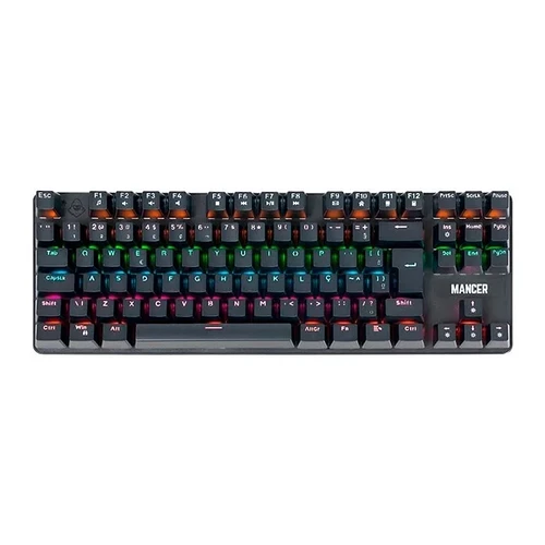 Teclado Mecanico Mancer Shade MK3 Rainbow Switch Huano Vermelho Preto