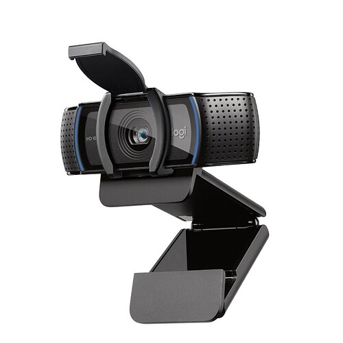 Webcam Full HD Logitech C920s com Microfone Embutido e Proteção de Privacidade para Chamadas e Gravações em Video Wi