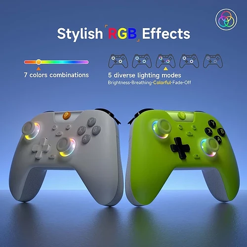 EasySMX X05 controle Gamepad Sem Fio com Bluetooth Dongle Com Fio para PC/Celular/Switch/ Steam Gamer Efeit