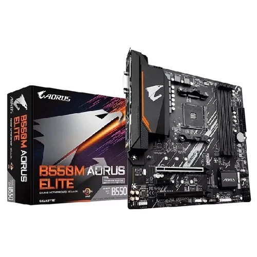 Placa-Mãe Gigabyte B550M Aorus Elite Rev 1.3 AMD AM4 Micro ATX DDR4 Preto