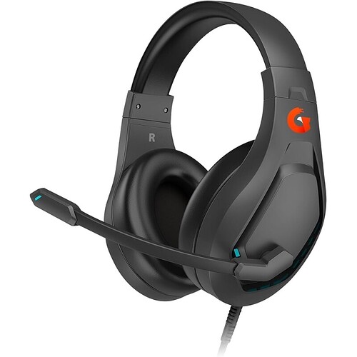 Geonav Headset Gamer Thunder Light GOOD GAME RGB 7.1 Virtual Driver 50mm Microfone Omnidirecional Conexão USB G3HS01BK