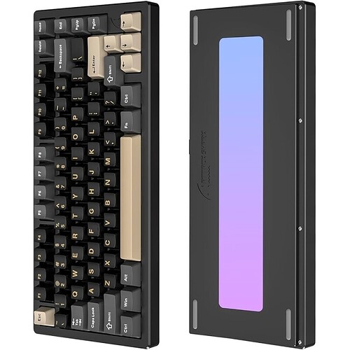 ATTACK SHARK X75 Teclado mecânico sem fio RGB para jogos CNC de alumínio 75% modo triplo-BT/2.4G/com fio junta de troc