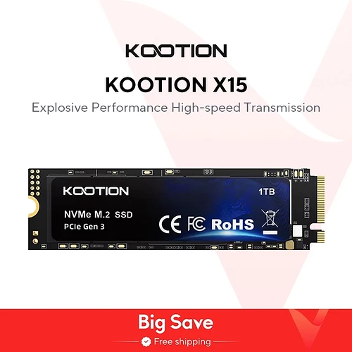 SSD KOOTION X15 1TB M.2 3500MBs