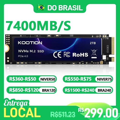 SSD KOOTION X16Plus NVMe M.2 512GB PCIe 4.0x4 5000Mbps TLC