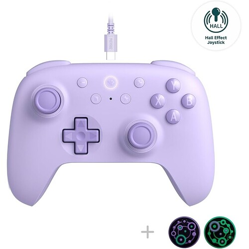 8Bitdo Ultimate 2C Hall Effect Joysticks and Hall Triggers Wired Controller for Windows PC and Android with Remappable L