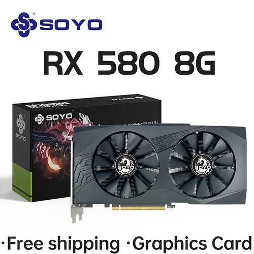 SOYO-Radeon RX580 Placas gráficas Memória GDDR5 - impostos e taxas inclusos