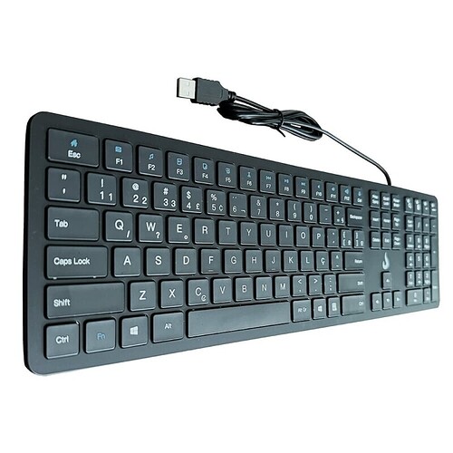 Teclado Slim Rise Mode USB Preto - RM-TS-FB