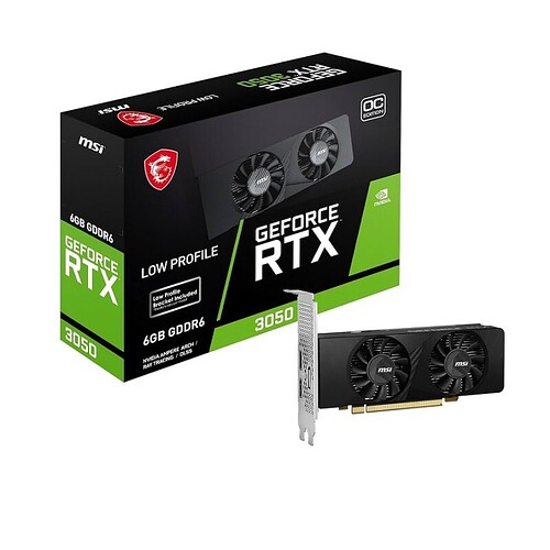 MSI GeForce RTX 3050 LP 6G OC (6GB GDDR6/PCI Express 4.0/1492MHz/14000MHz/Perfil baixo)
