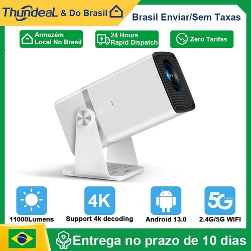 ThundeaL TD80W Mini Projetor HD PK HY320W HY320 HY300 Smart Home Theater 4K Full HD 1080P Projetor de vídeo Android WIF