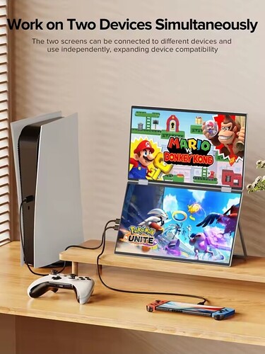 UPERFECT Delta 15.6 "Monitor Duplo Jogo Portátil Triplo Pc Displays Laptop Segunda Tela Extensor 1080P HDR 16:9 100% sR
