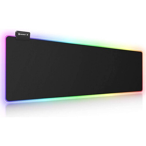 Mouse pad para jogos RGB UtechSmart Mouse pad grande estendido macio com 14 modos de iluminação 2 níveis de brilho mo