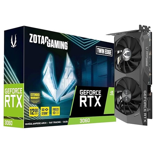 Placa de Vídeo Zotac Gaming - GeForce RTX 3060 Twin Edge LHR 12GB GDDR6