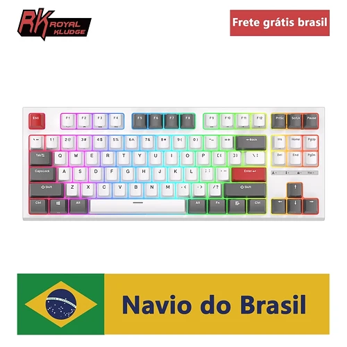 Teclado Mecânico Com Fio RK R87 RGB