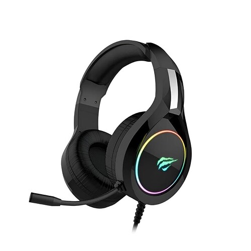 Havit HV-H2232d - Fone de Ouvido Gamer Iluminação RGB com Microfone Falante de 50mm Conector 3.5mm