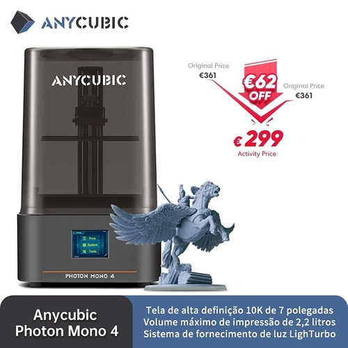Impressora 3D em Resina ANYCUBIC Photon Mono 4 LCD