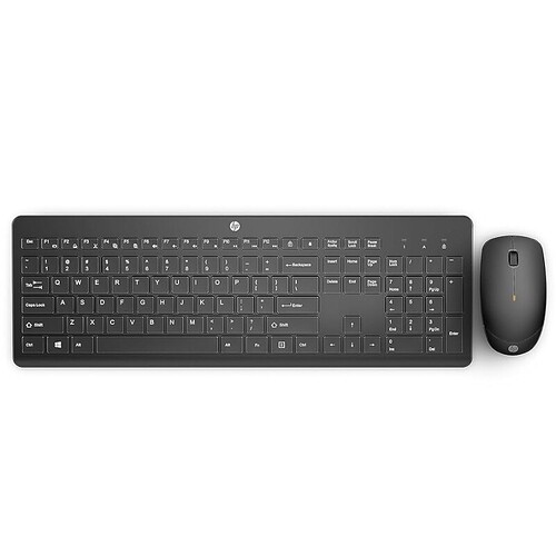 Combo de Teclado e Mouse Ergonômico Sem Fio HP 230 - com Dongle USB Wireless Digitação Silenciosa Design Elegante