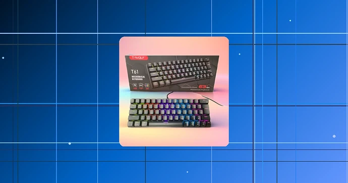 Teclado Mecânico Gamer Inteligente Pequeno Switch Azul Vemelho LEY-2080LEY2081FY T61 63+KEY