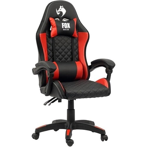Cadeira Gamer Fox Vulpes Com Ajuste Reclinável Com Almofadas Até 110kg Vermelho